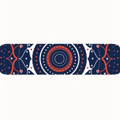 Mandala Orange Navy Large Bar Mat by Simbadda