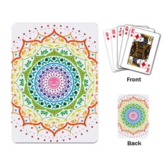 Mandala Pattern Rainbow Pride Playing Cards Single Design (rectangle) by Simbadda