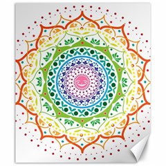 Mandala Pattern Rainbow Pride Canvas 20  X 24  by Simbadda