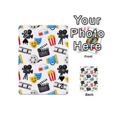 Cinema Icons Pattern Seamless Signs Symbols Collection Icon Playing Cards 54 Designs (mini) by Simbadda