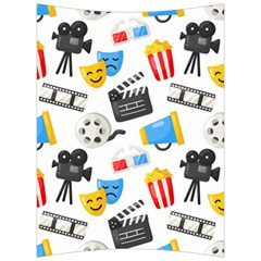 Cinema Icons Pattern Seamless Signs Symbols Collection Icon Back Support Cushion by Simbadda