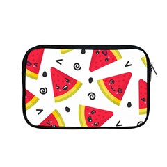 Cute Smiling Watermelon Seamless Pattern White Background Apple Macbook Pro 13  Zipper Case by Simbadda