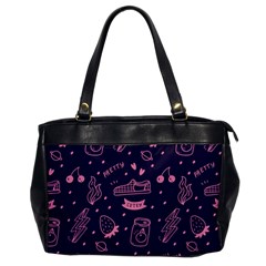 Various Cute Girly Stuff Seamless Pattern Oversize Office Handbag by Simbadda