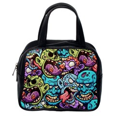 Zombie Heads Pattern Classic Handbag (one Side) by Simbadda