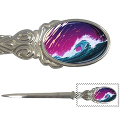 Tsunami Waves Ocean Sea Nautical Nature Water Unique Letter Opener by Simbadda