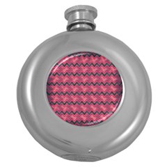Background Pattern Structure Round Hip Flask (5 Oz) by Simbadda