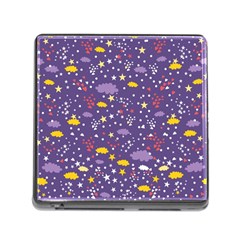 Pattern Cute Clouds Stars Memory Card Reader (square 5 Slot) by Simbadda