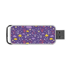 Pattern Cute Clouds Stars Portable Usb Flash (one Side) by Simbadda