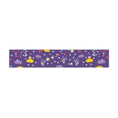 Pattern Cute Clouds Stars Premium Plush Fleece Scarf (mini) by Simbadda