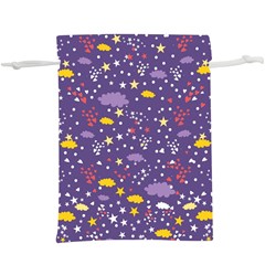 Pattern Cute Clouds Stars Lightweight Drawstring Pouch (xl) by Simbadda