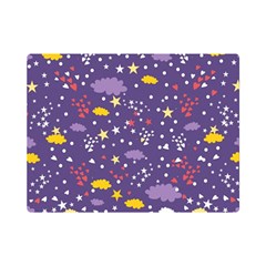 Pattern Cute Clouds Stars Premium Plush Fleece Blanket (mini) by Simbadda