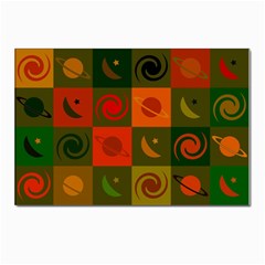 Space Pattern Multicolour Postcards 5  X 7  (pkg Of 10) by Simbadda