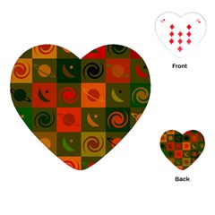 Space Pattern Multicolour Playing Cards Single Design (heart) by Simbadda