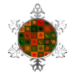 Space Pattern Multicolour Metal Small Snowflake Ornament