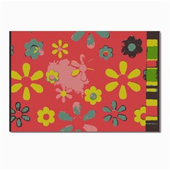 Flowers Pattern Postcard 4 x 6  (pkg Of 10)