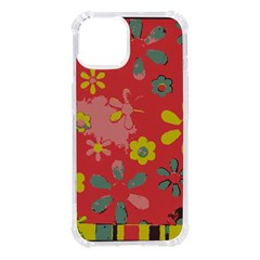 Flowers Pattern Iphone 14 Tpu Uv Print Case by Simbadda