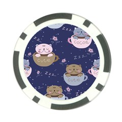 Cute Kittens Sleep Sweetly Mugs Poker Chip Card Guard by Simbadda