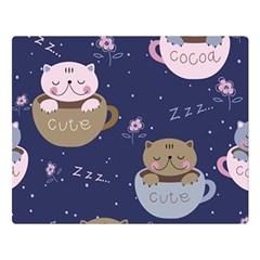 Cute Kittens Sleep Sweetly Mugs Two Sides Premium Plush Fleece Blanket (large) by Simbadda