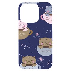 Cute Kittens Sleep Sweetly Mugs Iphone 14 Pro Black Uv Print Case