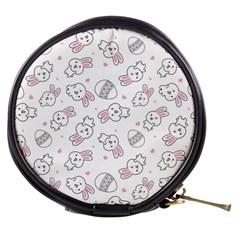 Cute Pattern With Easter Bunny Egg Mini Makeup Bag by Simbadda