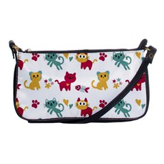 Pattern With Cute Cats Shoulder Clutch Bag