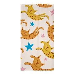Cute Cats Seamless Pattern With Stars Funny Drawing Kittens Shower Curtain 36  X 72  (stall)  by Simbadda