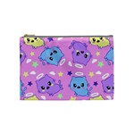 Seamless Pattern With Cute Kawaii Kittens Cosmetic Bag (Medium) Front