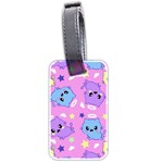 Seamless Pattern With Cute Kawaii Kittens Luggage Tag (two sides) Front