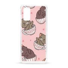 Seamless Pattern Adorable Cat Inside Cup Samsung Galaxy S20 6 2 Inch Tpu Uv Case by Simbadda