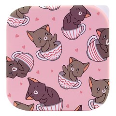 Seamless Pattern Adorable Cat Inside Cup Stacked Food Storage Container by Simbadda