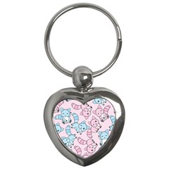 Children Pattern Design Key Chain (heart) by Simbadda