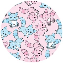 Children Pattern Design Wooden Puzzle Round by Simbadda