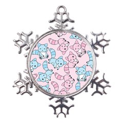 Children Pattern Design Metal Large Snowflake Ornament