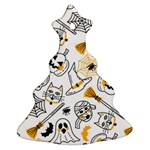 Funny Hand Drawn Halloween Pattern Christmas Tree Ornament (Two Sides) Front