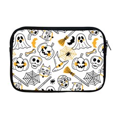 Funny Hand Drawn Halloween Pattern Apple Macbook Pro 17  Zipper Case by Simbadda