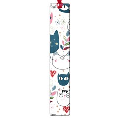 Pattern With Cute Cat Heads Large Book Marks by Simbadda