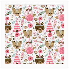 Pink Animals Pattern Medium Glasses Cloth by Simbadda