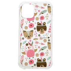 Pink Animals Pattern Iphone 12 Mini Tpu Uv Print Case	