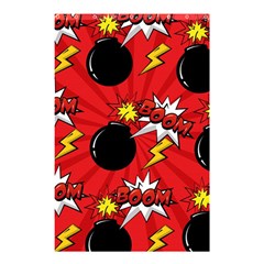 Pop Art Comic Pattern Bomb Boom Explosion Background Shower Curtain 48  X 72  (small)  by Simbadda