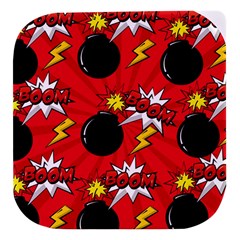 Pop Art Comic Pattern Bomb Boom Explosion Background Stacked Food Storage Container by Simbadda