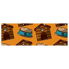 Pet House Bowl Food Seamless Pattern Banner And Sign 9  X 3  by Simbadda