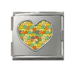 Seamless Pattern With Doodle Bunny Mega Link Heart Italian Charm (18mm)