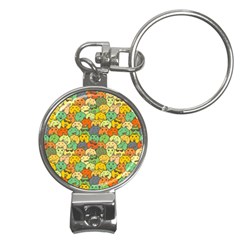 Seamless Pattern With Doodle Bunny Nail Clippers Key Chain by Simbadda