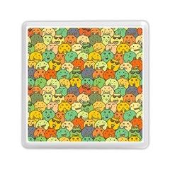 Seamless Pattern With Doodle Bunny Memory Card Reader (Square)