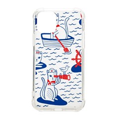 Nautical Cats Seamless Pattern Iphone 11 Pro 5 8 Inch Tpu Uv Print Case by Simbadda