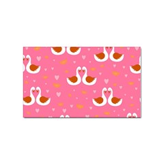 Swan Pattern Elegant Style Sticker Rectangular (10 Pack)