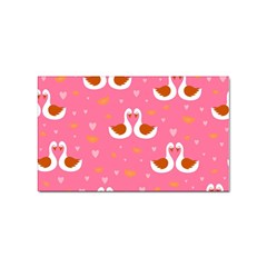 Swan Pattern Elegant Style Sticker Rectangular (100 Pack) by Simbadda