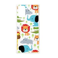 Seamless Pattern Vector With Animals Cartoon Samsung Galaxy Note 20 Tpu Uv Case by Simbadda