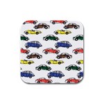 Cars Pattern Rubber Square Coaster (4 pack) Front