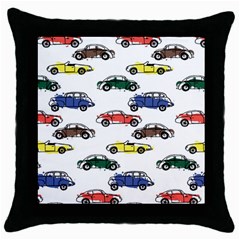 Cars Pattern Throw Pillow Case (black) by Simbadda